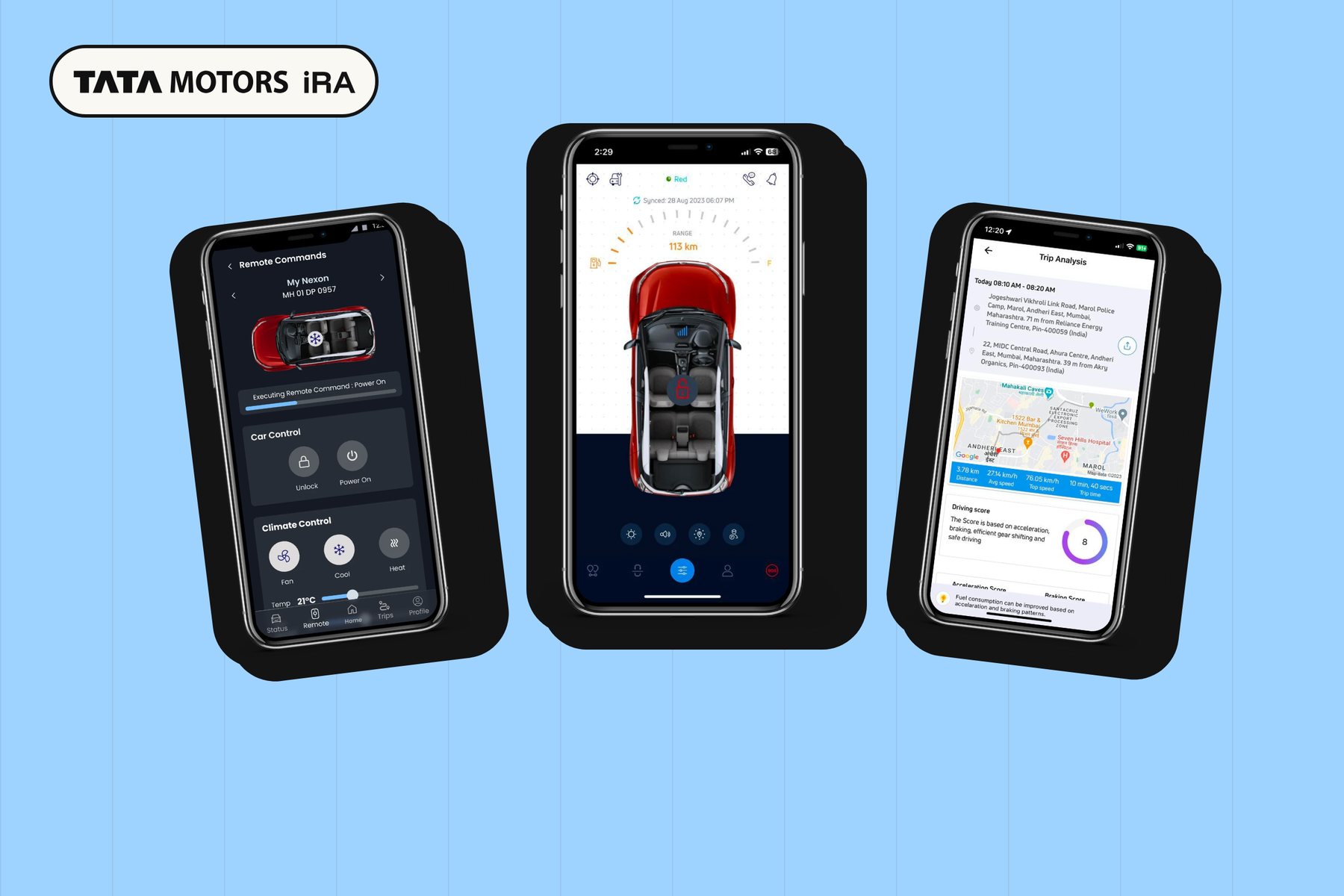 Tata Motors iRA app screens