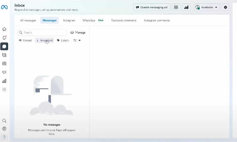 Ads Manager inbox, from the study