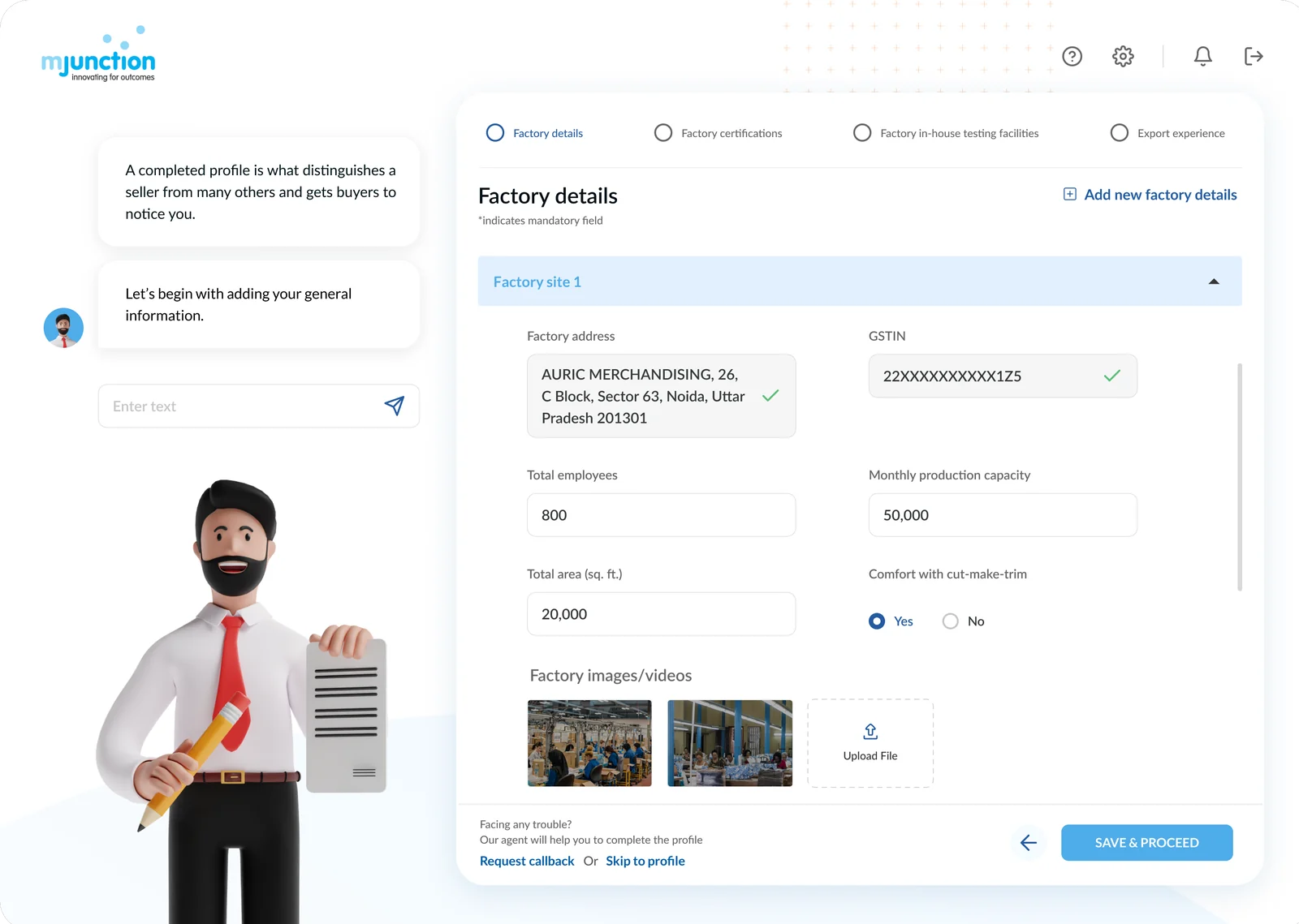 Guided profile creation